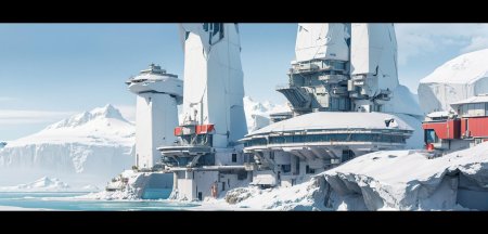 Космическая база sci fi концепт