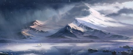Снежные горы арт