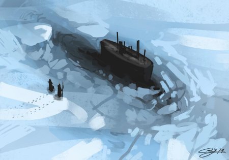 Подводная лодка во льдах