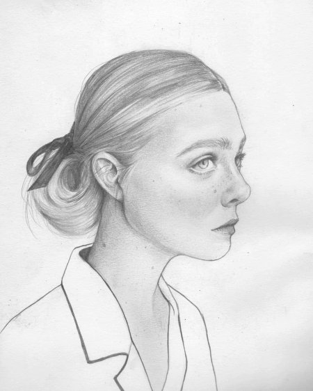 Эль фаннинг рисунок