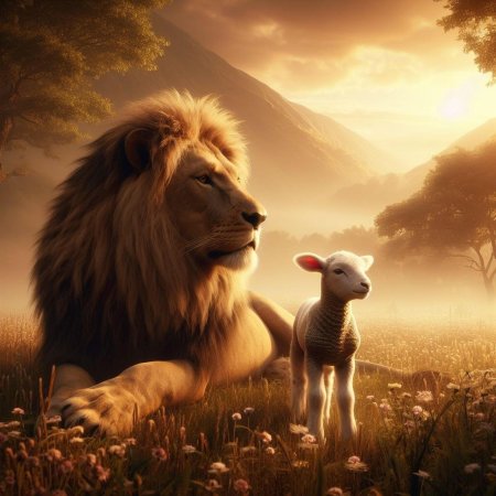 Lion and lamb