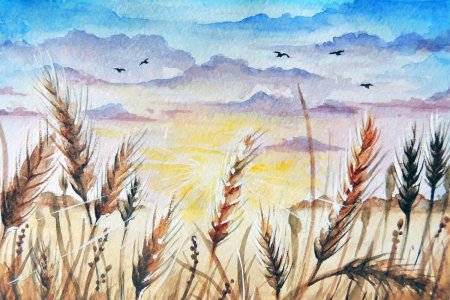 Аркадий олейник картины пшеничное поле