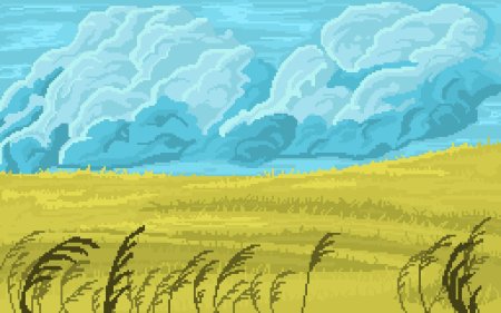 Пиксель арт пейзаж