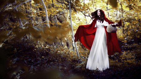 Фотосессия в стиле красная шапочка