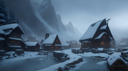 Деревня викингов artstation