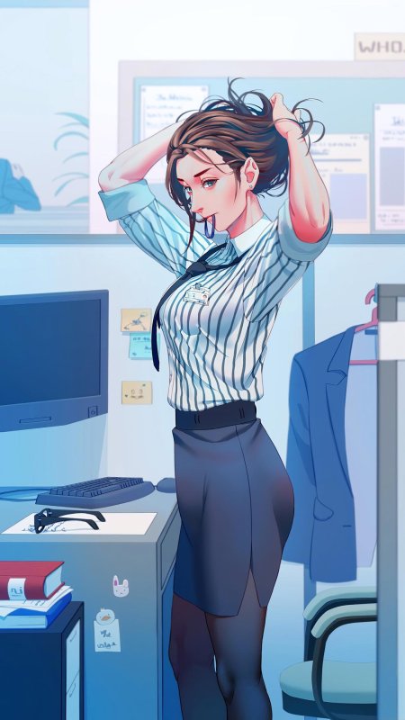 Yomu office lady аниме