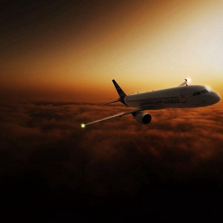 Airbus a320 на взлете