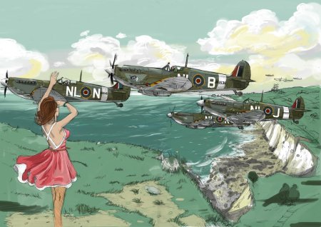 Художник romain hugault spitfire