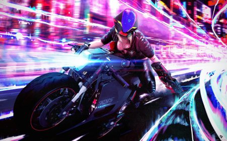 Мотоциклы cyberpunk 2077 неон