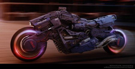 Cyberpunk мотоцикл концепт