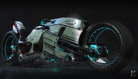 Мотоцикл scifi концепт art