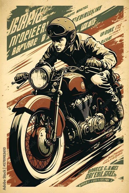 Постер мотоцикл
