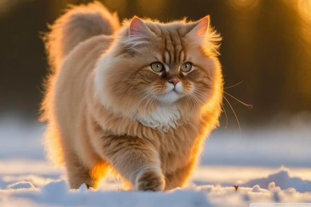 Кот рыжий пушистый