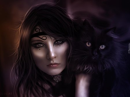 Девушка кошка фэнтези
