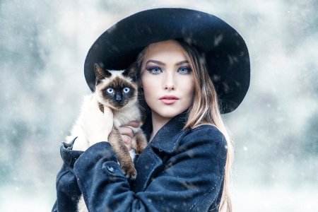 Кошка девушка