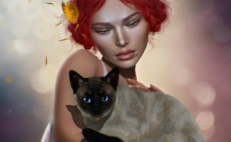 Кошка девушка