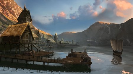 Деревня викингов концепт-арт