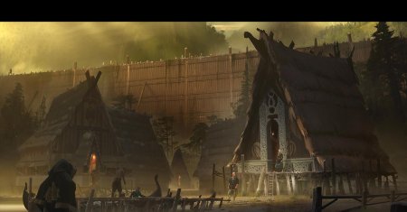 Деревня викингов artstation
