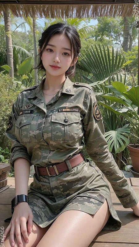 Девушка военная