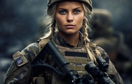 Девушка военной форме