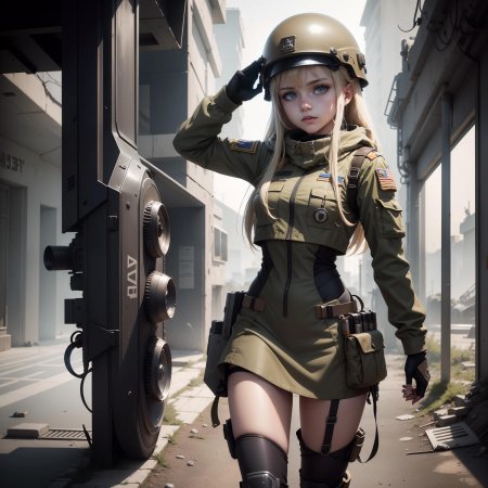 Девушка военной форме