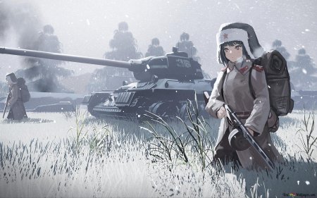 Аниме танкистки зимняя война
