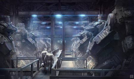 Робот мех sci-fi art