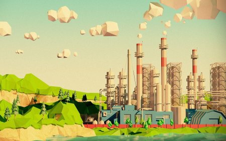 Low poly 3d завод