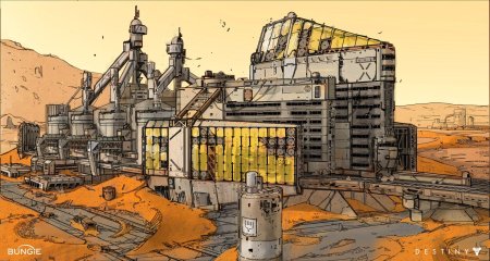 Космическая колония концепт арт