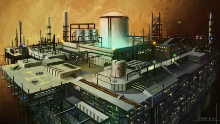 Город завод sci fi