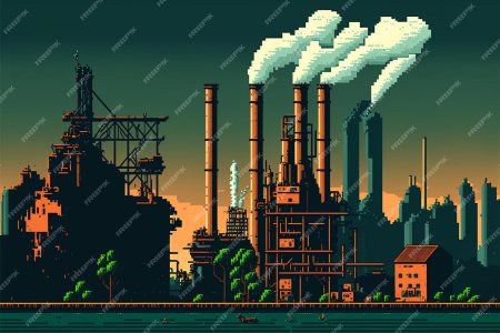 Industrial pixel art