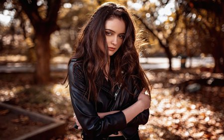 Фотосессия в кожаной куртке