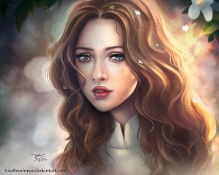 Фэнтези девушки с каштановыми волосами