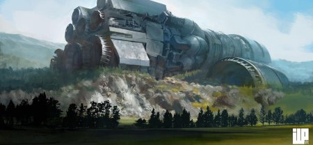 Огромный космический корабль арт