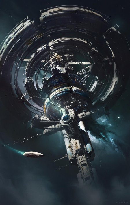 Космическая станция sci-fi art