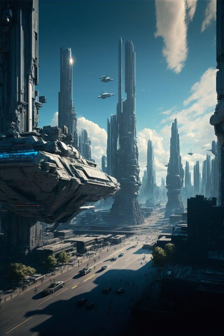 Sci fi город футуризм
