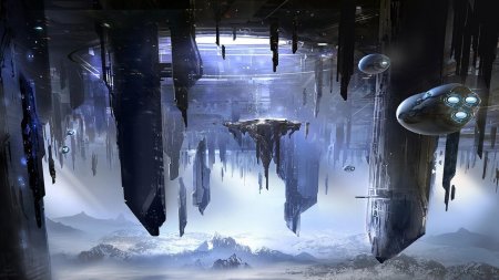 Космическая база sci fi концепт