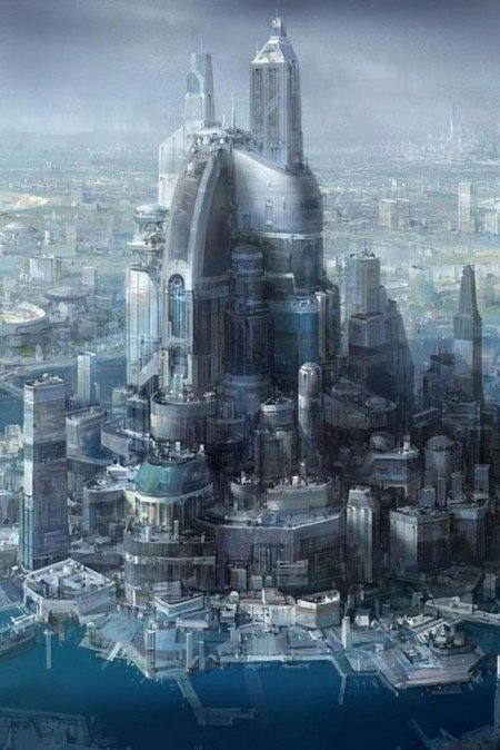 Sci fi город футуризм