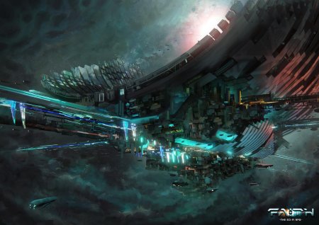 Космическая станция арт sci fi