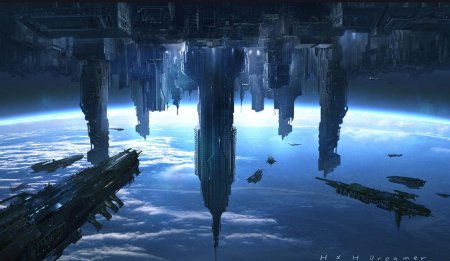 Космическая база sci fi концепт