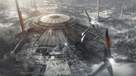 Sci fi город купол