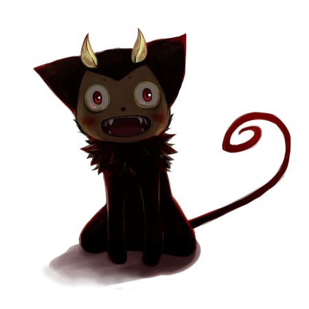 Кот демон синий экзорцист
