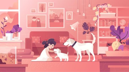 Иллюстрация в стиле flat