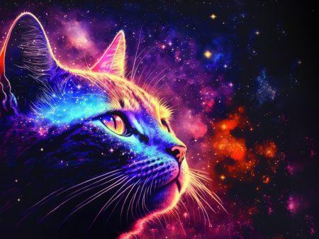 Неоновая кошка