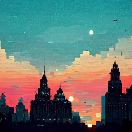 Пейзаж город