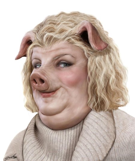 Женщина свинья