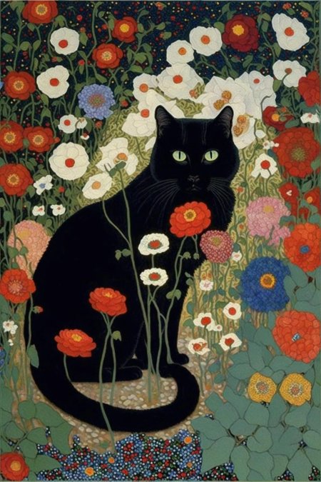 Густав климт flower garden