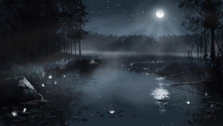 Блуждающие огоньки на болотах
