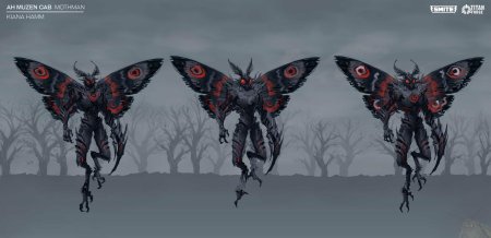 Mothman человек мотылек art