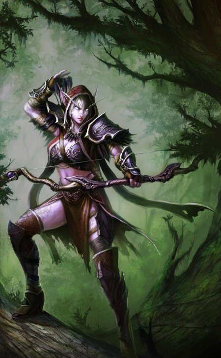 Warcraft ночные эльфы охотница